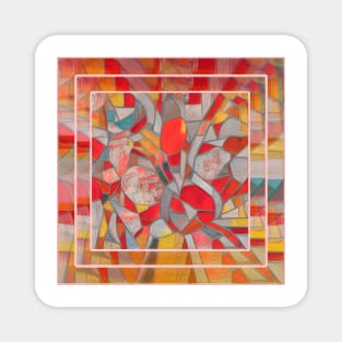 Peony Abstract Magnet