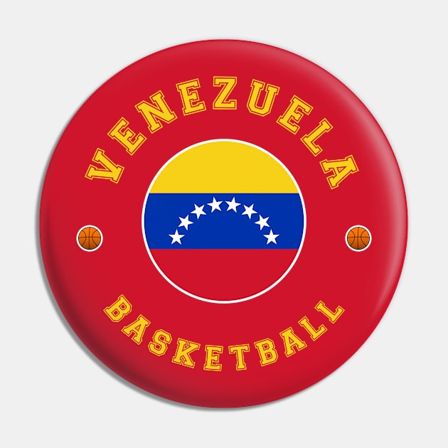 Venezuela Basketball Pin by CulturedVisuals