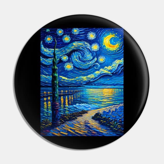 Clearwater at starry night Pin by FUN GOGH