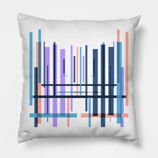 Purple blue abstract pattern stripes Pillow