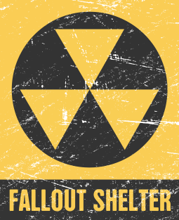 Cold War Fallout Shelter Sign Magnet