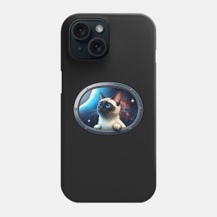Siamese Cat in Outer Space Phone Case
