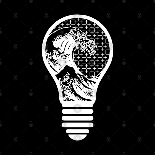 The Great Wave Off Kanagawa Light Bulb, Japanese Art by JahmarsArtistry - APA