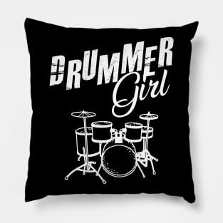 Drummer Girl Pillow