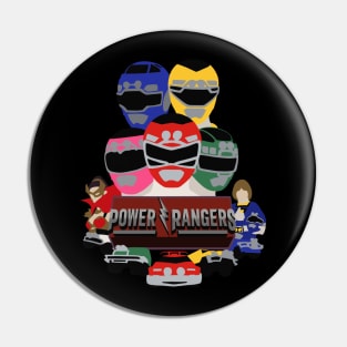 Dynamic Duo Red And Blue Power Rangers In Sync Pin