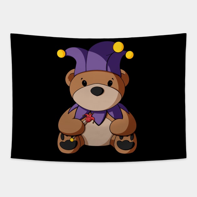 Court Jester Teddy Bear Tapestry by Alisha Ober Designs