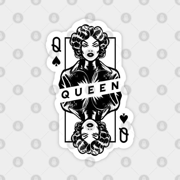 Queen Of Spades African American Card Halloween Pop Art Queen Of