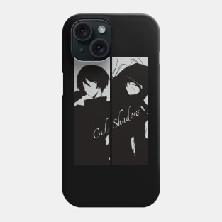 The Eminence In Shadow Cid Kagenou - Appearances of Cid Kageno Before and After Being a Shadow Drawn in Minimalist Black and White Style With Handwritten Text Phone Case