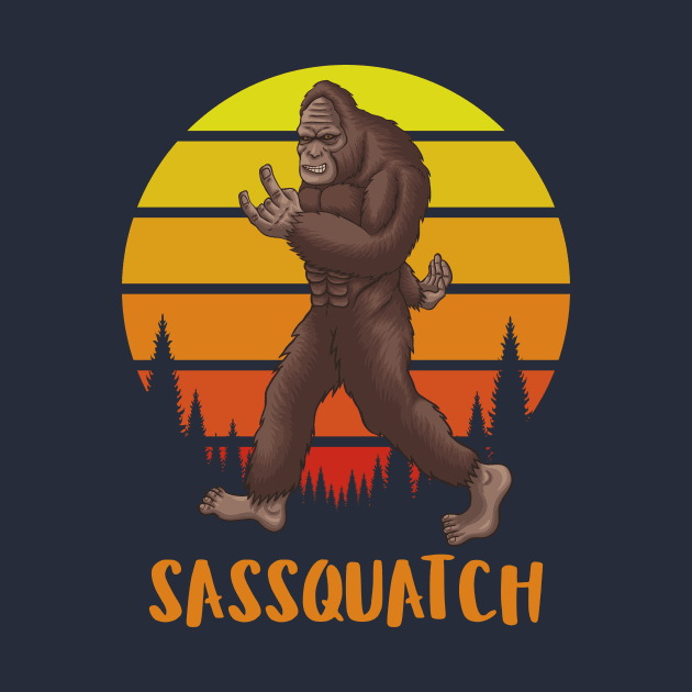 Sassquatch - Badass With An Attitude To Match  - White by Crazy Collective