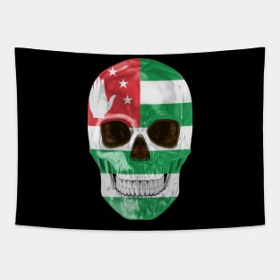 Abkhazia Flag Skull - Gift for Abkhazian With Roots From Abkhazia Tapestry