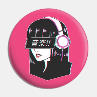 Music! - Sad Japanese Aesthetic Pin