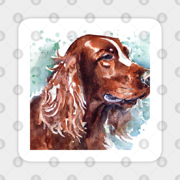Watercolor Irish Setter - Dog Lovers Magnet by Edd Paint Something