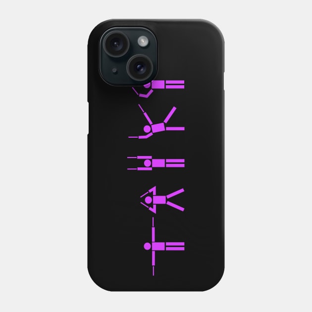 Taiko People violet Phone Case by Austin Taiko