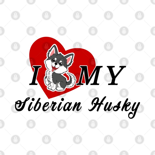 I love my Siberian Husky by AWIllustration