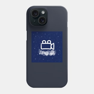 camcorder, video filming, movie camera, videographer, technology, light, universe, cosmos, galaxy, shine, concept, illustration Phone Case