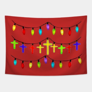 CHRISTMAS CHRISTIAN LIGHTS Tapestry