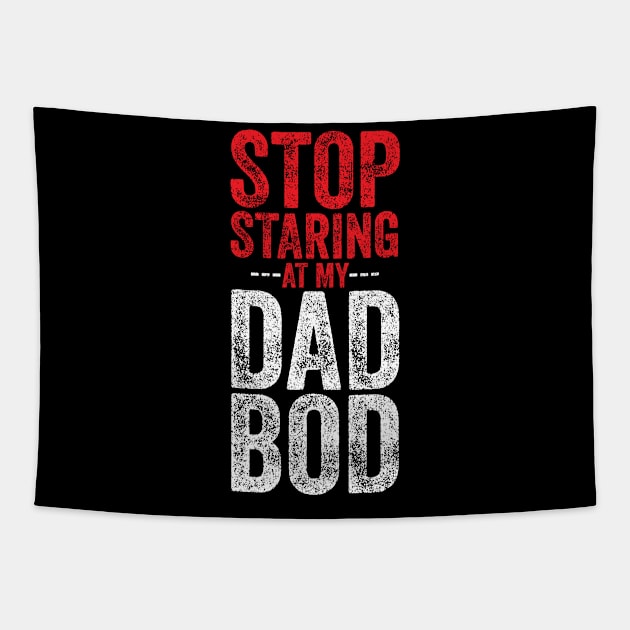 Dad Bod Father Father's Day Vintage Tapestry by CreativeGiftShop