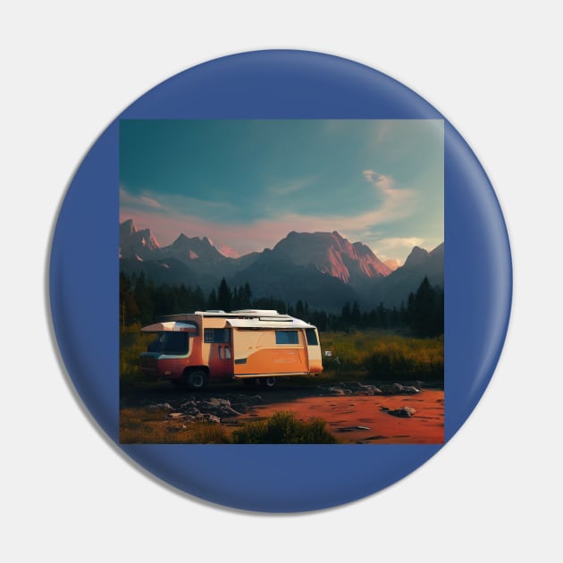 Van Life Camper RV Outdoors in Nature Pin by Grassroots Green