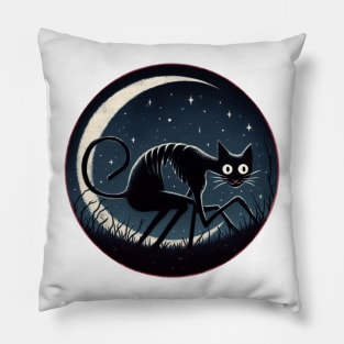 horror cat Pillow