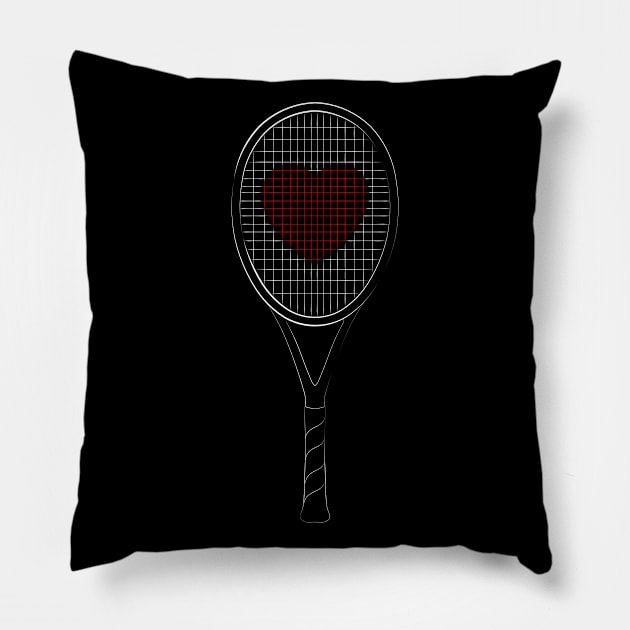 I Love Tennis W Pillow by Worldengine