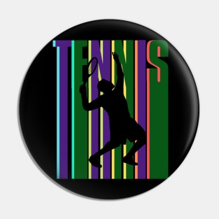 US Open Tennis Player Silhouette Pin