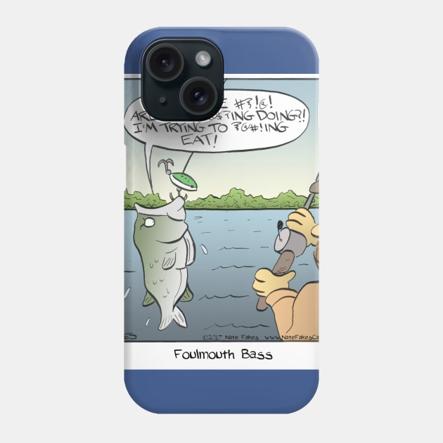 Foulmouth Bass Phone Case by cartoonistnate