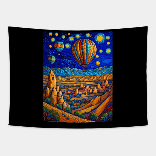 Cappadocia in Starry Night Tapestry by FUN GOGH