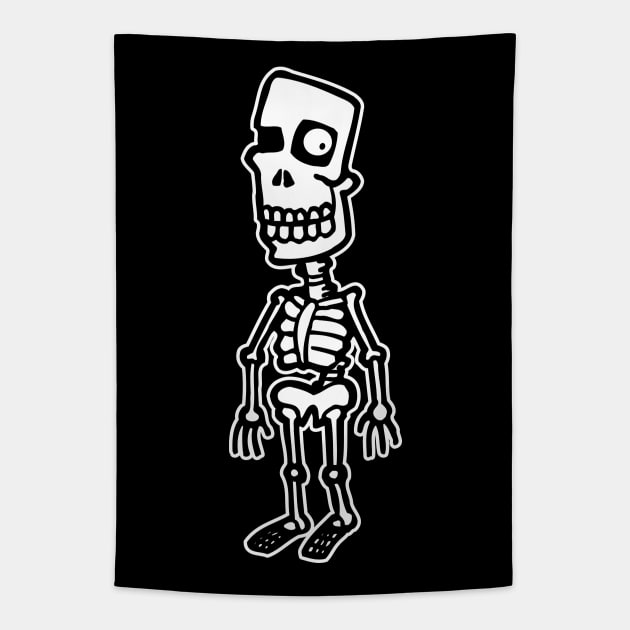 Dork Skeleton {DARK shirts} Tapestry by SideShowDesign