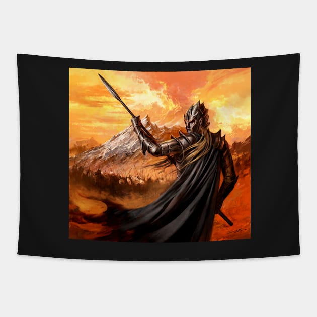 Elf Warrior Tapestry by AlanLathwell