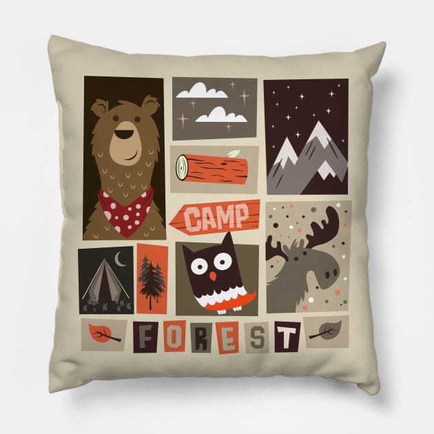 camp forset Pillow by richhwalsh