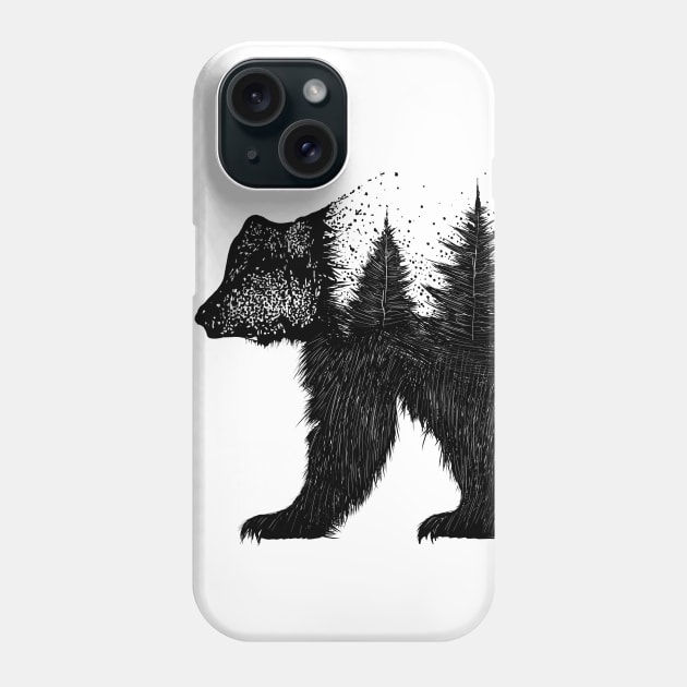 Wild Bear Phone Case by Kimmothy