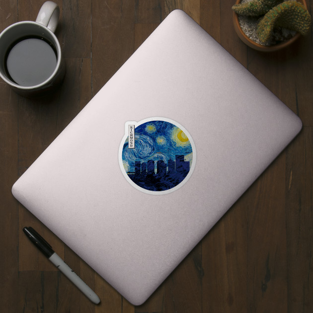 Richmond Van Gogh Starry Night Circle - Richmond - Sticker