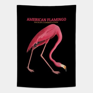 American Flamingo Wildlife Conservation Tapestry