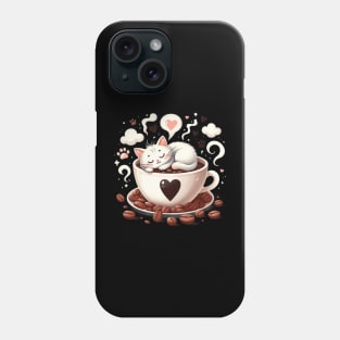 Catfé Au Lait: Where Felines Frolic and Coffee Flows Phone Case