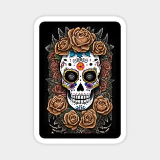 Sugar Skull Art - Celebrate with Vibrant Colors Magnet