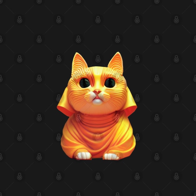 Buddhist Kitty by EverythingSings.Art