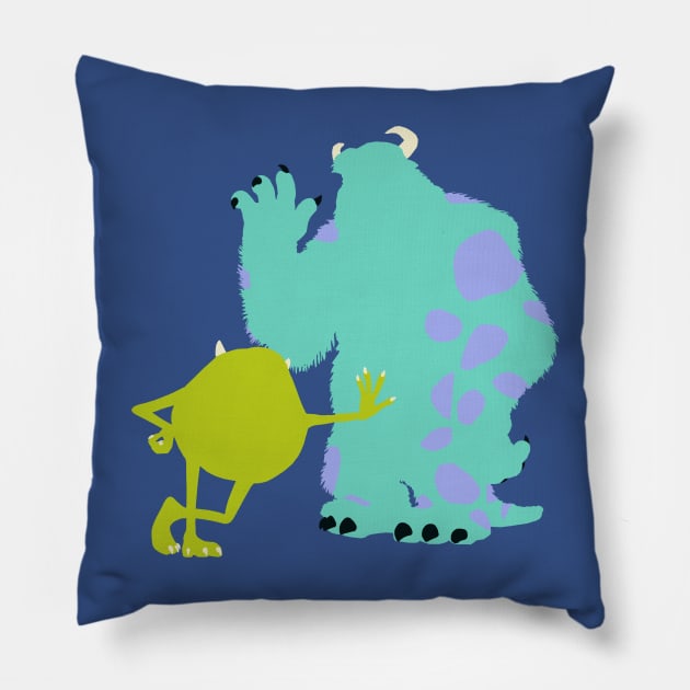 Not So Scary Monster Friends Pillow by beefy-lamby