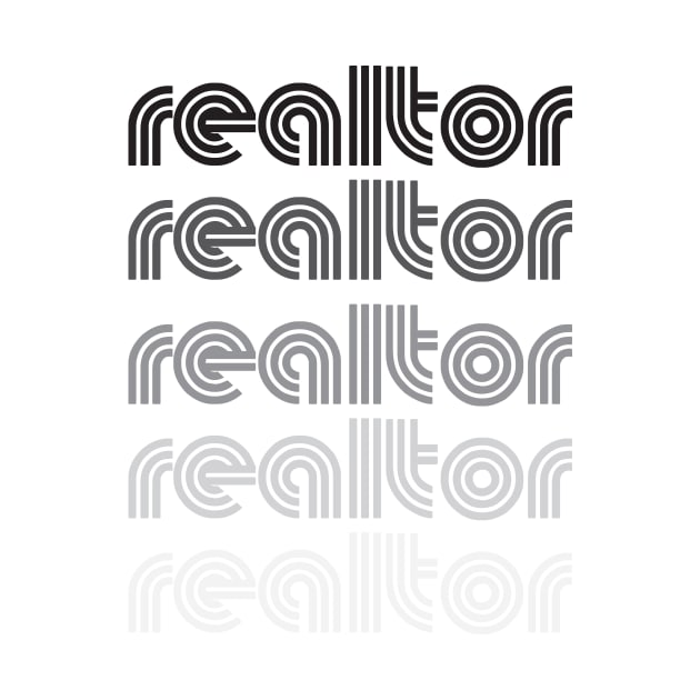 Realtor Grayscale Vintage T-Shirt by RealTees