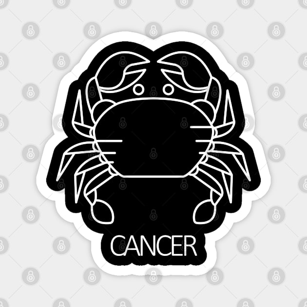 Cancer Zodiac Sign - White Magnet by SimpleWorksSK