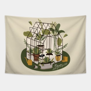 Plant Lover Greenhouse Tapestry