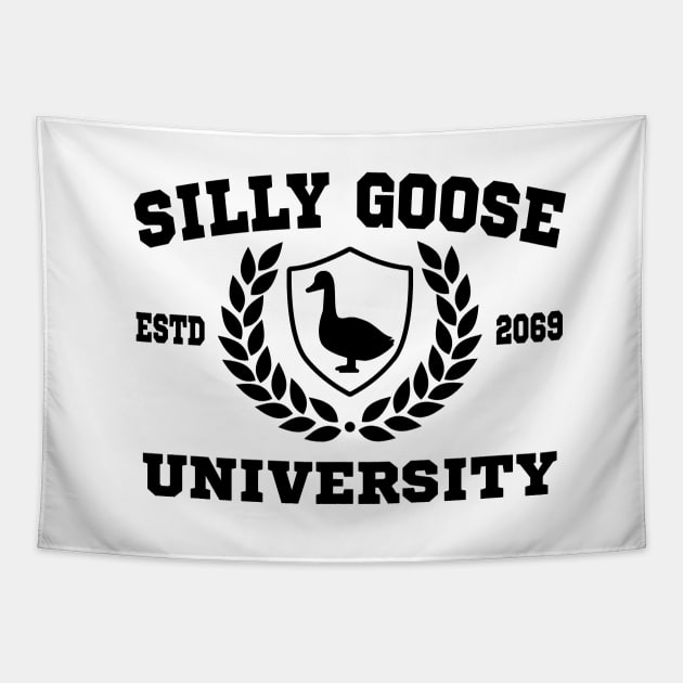 Silly Goose University Silly Goose University Tapestry TeePublic