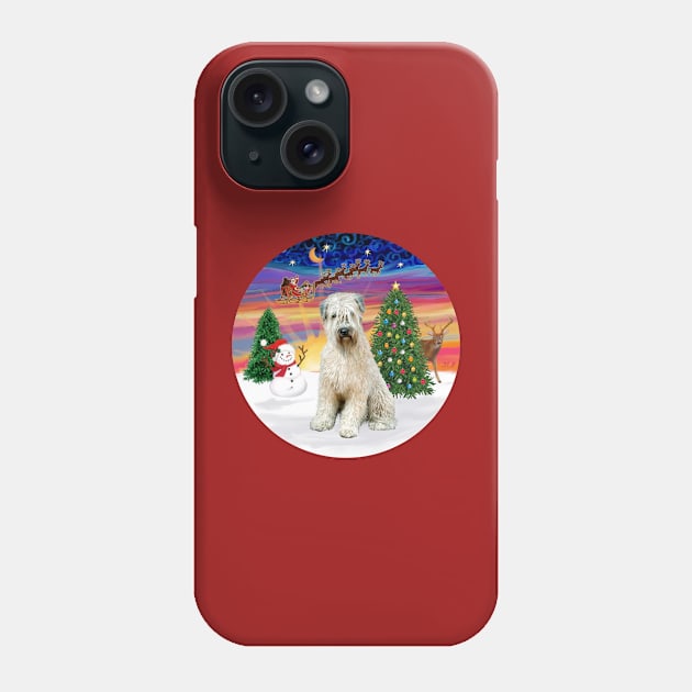 Santa's Sunset Take Off Featuring a Soft Coated Wheaten Terrier Phone Case by Dogs Galore and More