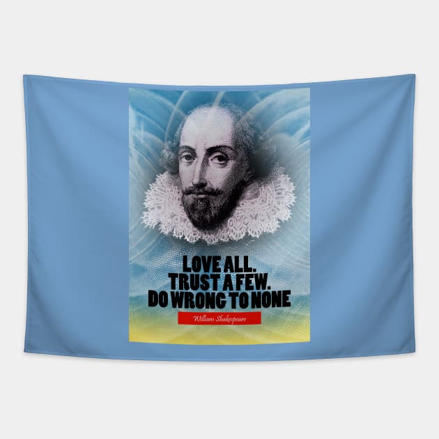 William Shakespeare Inspiration Quote Tapestry by pahleeloola