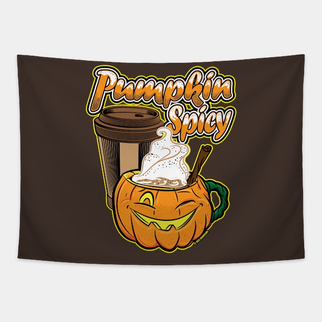 Pumpkin Spicy by eShirtLabs Tapestry by eShirtLabs