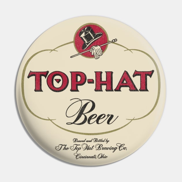 Top Hat Beer Retro Defunct Breweriana Pin by darklordpug