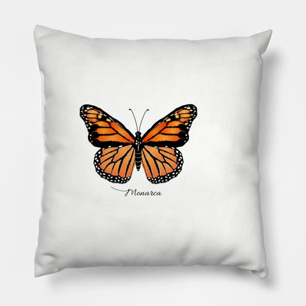 The monarch butterfly Pillow by Slownessi