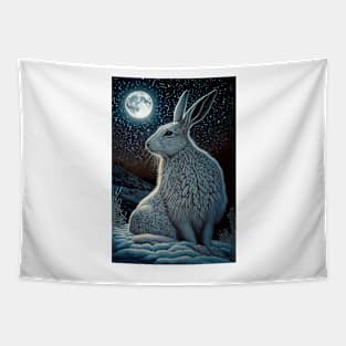 white hare 6 Tapestry