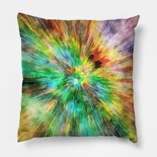 Watercolor Starburst Tie Dye Pillow