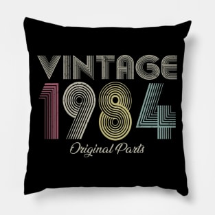 Vintage 1984 Original Parts Men Women Birthday Pillow