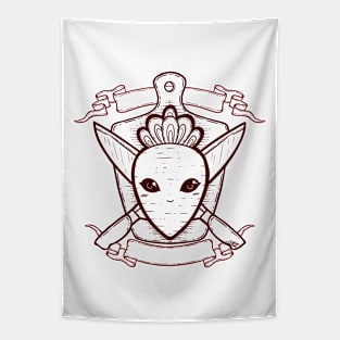 Carrot and Knife Coat of Arms Tapestry